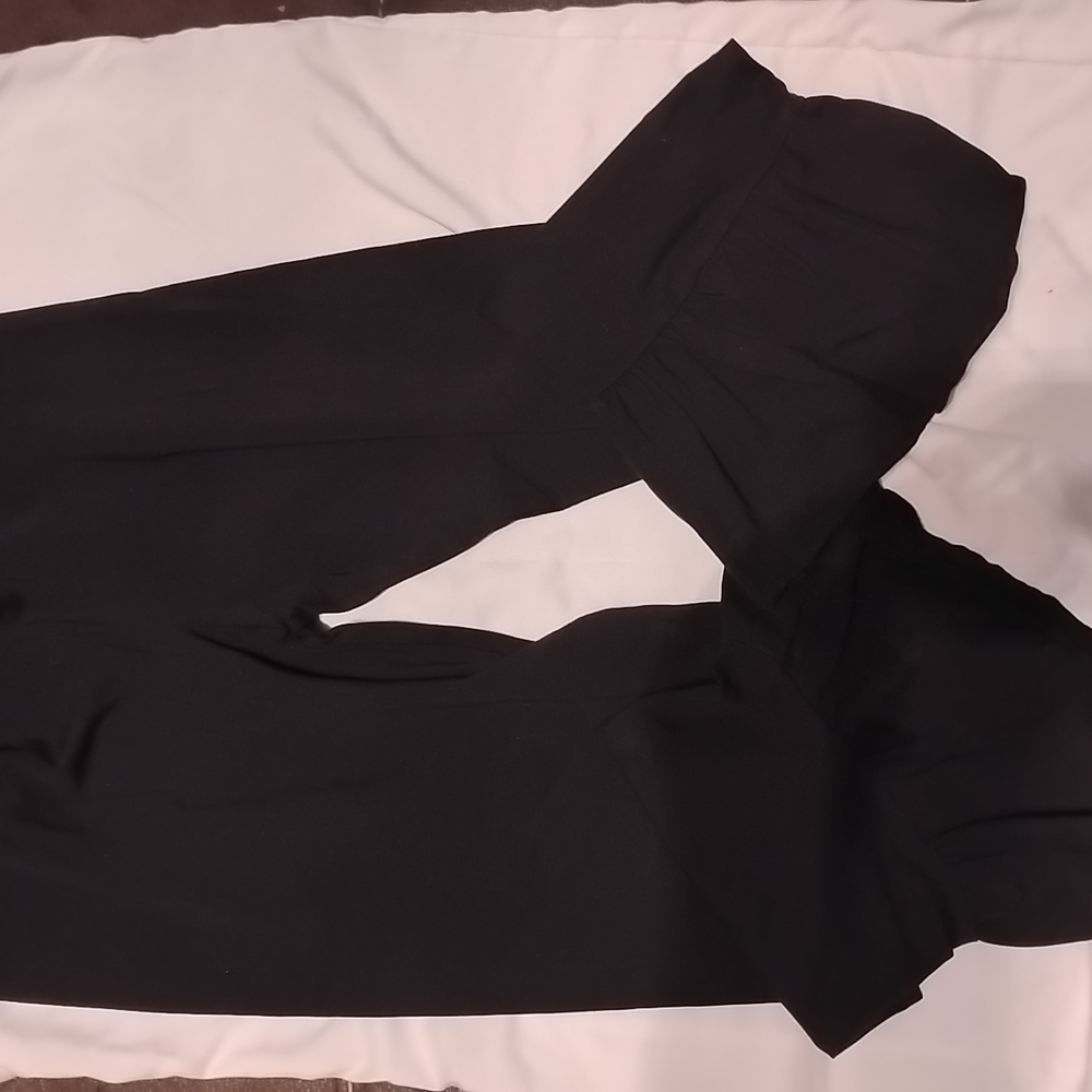 Ruffle Butts Black Casual Pants